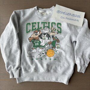Vintage Boston Celtics Looney Tunes Sweatshirt, 90s NBA Boston Celtics Shirt Tee